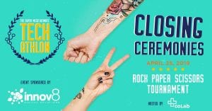 Techathlon Closing Ceremonies - Rock, Paper Scissors Challenge @ coLab - Affinity Hall | Kelowna | British Columbia | Canada